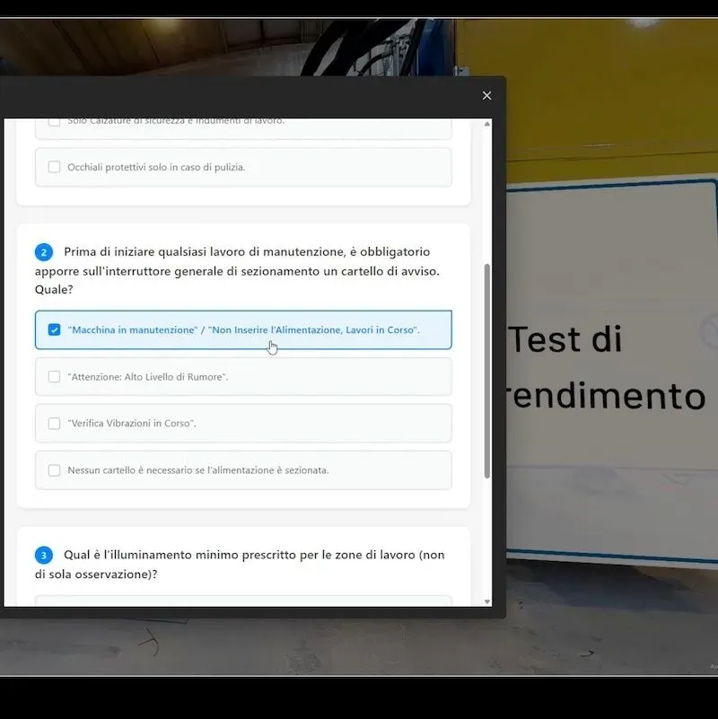 Service Test di valutazione